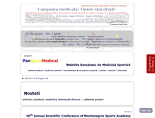 Tablet Screenshot of pansportmedical.ro
